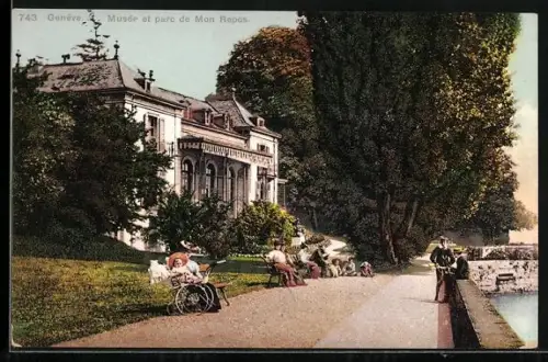 AK Genève, Musée et parc de Mon Repos