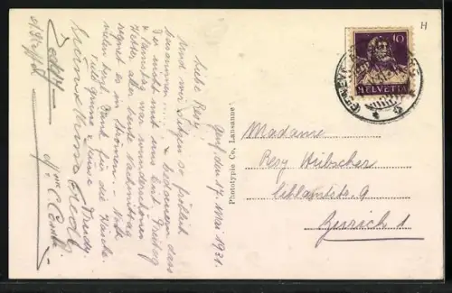 AK Geneve, Gare de Cornavin, Bahnhof, Strassenbahn