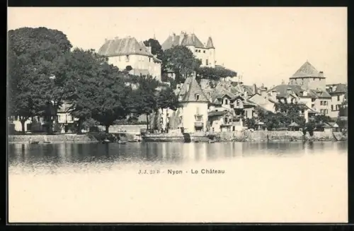 AK Nyon, le Chateau, Teilansicht mit Schloss