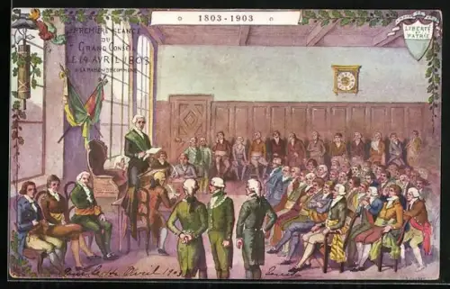 Künstler-AK Lausanne, Gründung des Kantons Waadt, Versammlung von 1803
