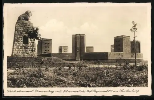 AK Hohenstein, Reichsehrenmal Tannenberg mit Ehrenmal des Inf.-Regiment 147 von Hindenburg