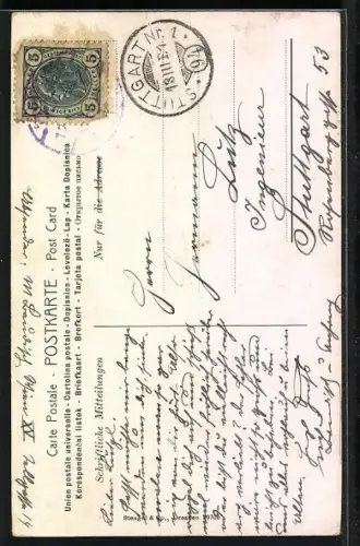 Künstler-AK Selbstbildnis von Rembrandt mit seiner Gattin Saskia