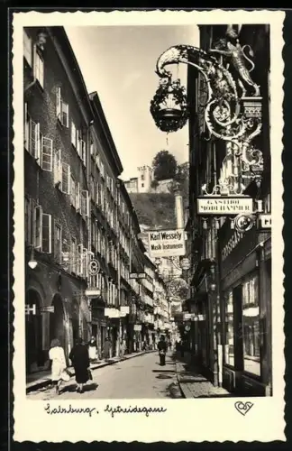 AK Salzburg, Gasthof Mödlhammer in der Getreidegasse