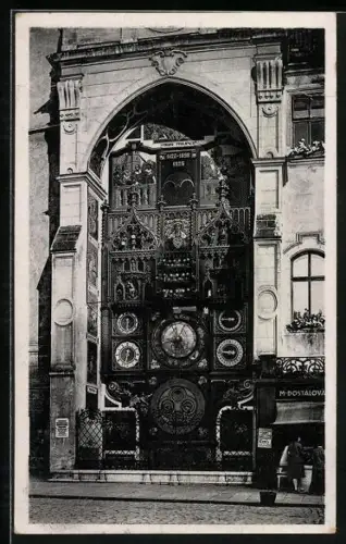 AK Olmütz - Olomouc, Kunstuhr, Orloj