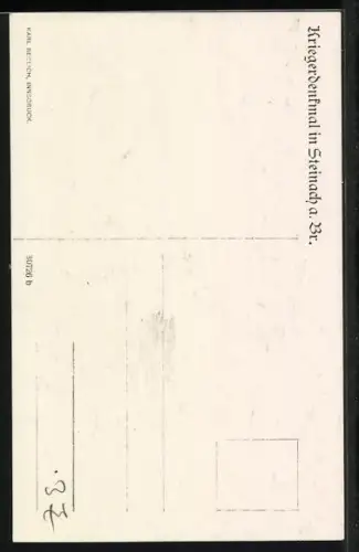 AK Steinach a. Br., Blick auf das Kriegerdenkmal