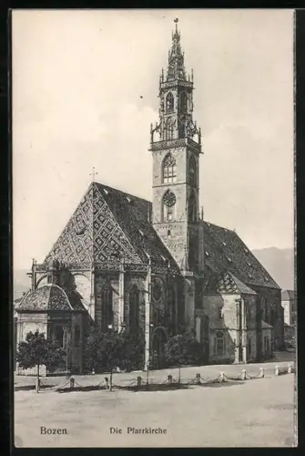 AK Bozen, Blick auf die Pfarrkirche