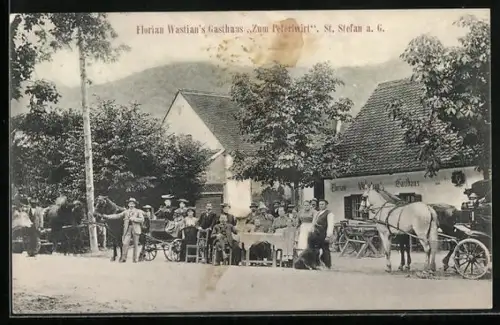 AK St. Stefan a. G., Florian Wastian`s Gasthaus Zum Peterlwirt