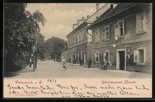 AK Pörtschach a. S., Gasthaus und Hotel Werzer