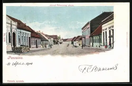 AK Pancsova, József Föherczeg utcza