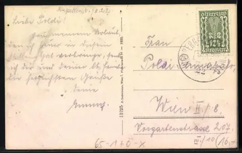 AK Kapellen an der Mürz, Ortsansicht mit Bahnhof