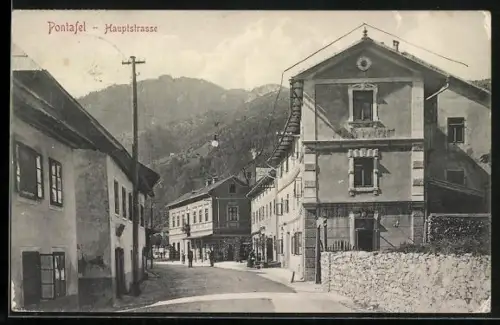 AK Pontafel, Partie in der Hauptstrasse