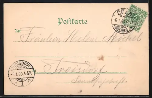 Lithographie Köln, Verschieden Ansichten des Hauptbahnhofs