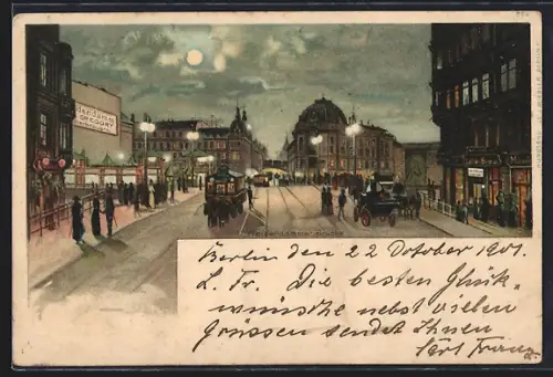 Lithographie Berlin, Weidendammer-Brücke