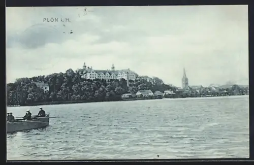 AK Plön i. H., Schloss, See, Kirche