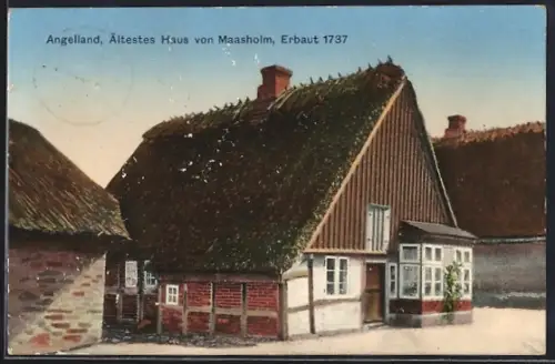AK Maasholm /Angelland, Ältestes Haus von Maasholm, erbaut 1737