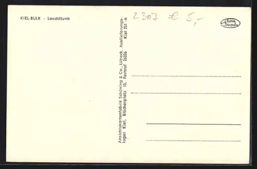 AK Kiel-Bülk, Leuchtturm, Strand, Küstenwald