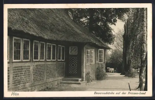 AK Plön, Bauernschänke auf der Prinzen-Insel