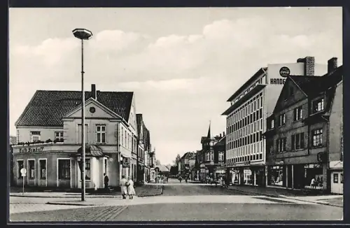 AK Bünde-Ennigloh /Westf., Bahnhofstrasse, Café Bonhoff
