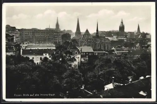 AK Essen / Ruhr, Blick auf die innere Stadt