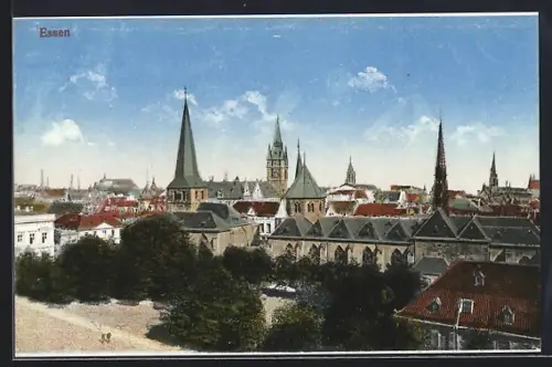 AK Essen / Ruhr, Stadtansicht mit Kirchen