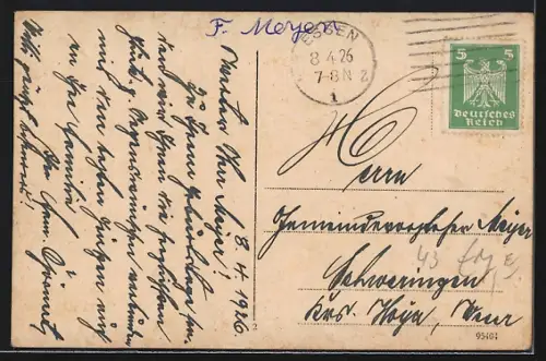 AK Essen /Ruhr, Altenhof mit Krupp-Denkmal