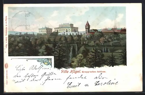 AK Essen, Villa Hügel, Krupp`sches Schloss