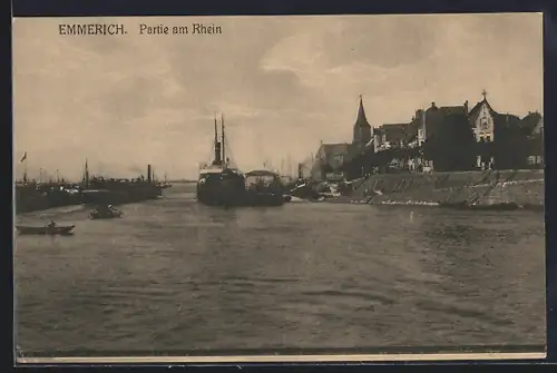 AK Emmerich, Partie am Rhein