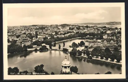 AK Kiel, Blick vom Rathausturm auf Kl. Kiel