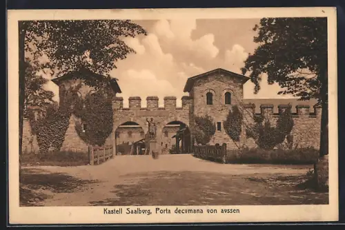 AK Saalburg, Kastell Saalburg, Porta decumana von aussen