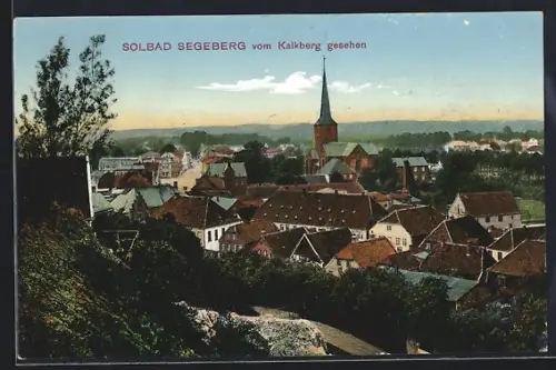 AK Bad Segeberg, Blick vom Kalkberg auf Stadt und Kirche