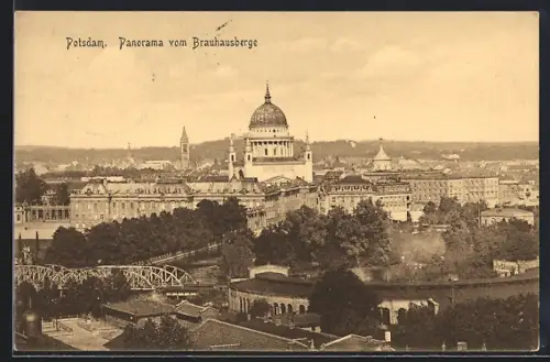 AK Potsdam, Panorama vom Brauhausberge