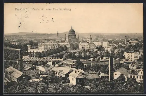 AK Potsdam, Panorama vom Brauhausberg