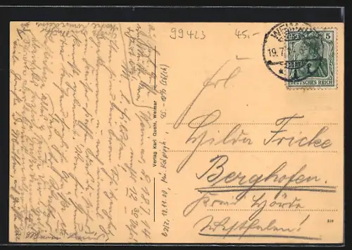 AK Weimar / Thür., Kaiser-Cafe, Inh. R. Kämpf, Innenansicht