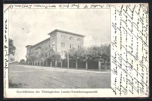AK Weimar / Thür., Geschäftshaus der Thüringischen Landes-Versicherungsanstalt