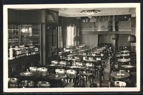 AK Weimar / Thür., Cafe - Konditorei Sperling, Bes. Albin Sperling, Innenansicht