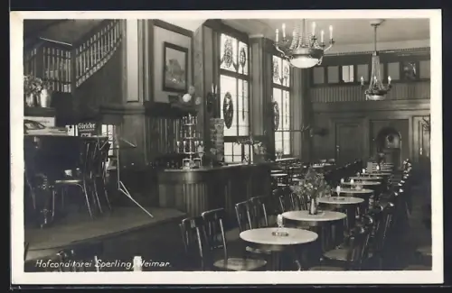 AK Weimar / Thür., Café Sperling, Bes. Albin Sperling