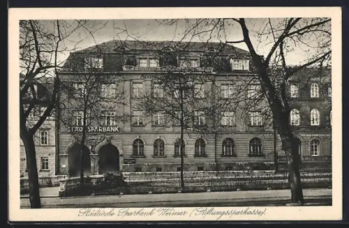 AK Weimar / Thüringen, Städtische Sparbank, Stiftungssparkasse