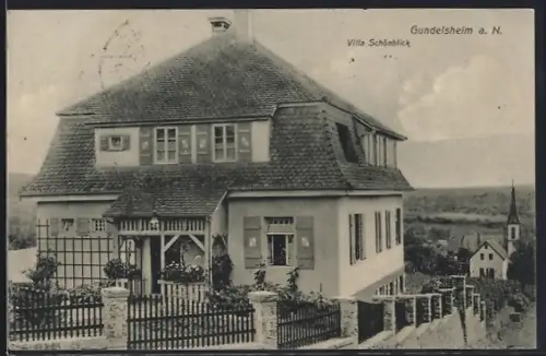 AK Gundelsheim a. N., Villa Schönblick