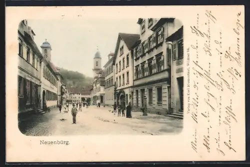 AK Neuenbürg / Enz, Strassenpartie