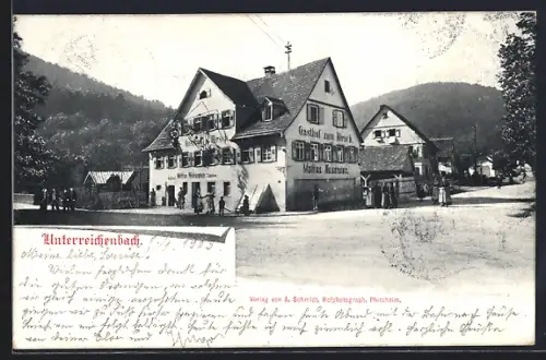 AK Unterreichenbach / Schwarzwald, Gasthof zum Hirsch, Bes. Mathias Weisenstein