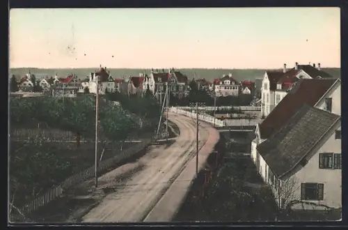 AK Kirchheim, Teck, Vorstadt und Strasse ins Lenninger Tal