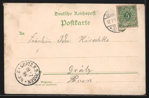 Lithographie Grünheide / Mark, Panorama & Restaurant Werlnixe