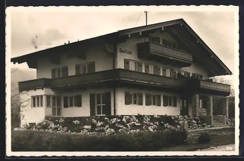 AK Bad Wiessee a. Tegernsee, Hotel Haus Trinkl mit Garten