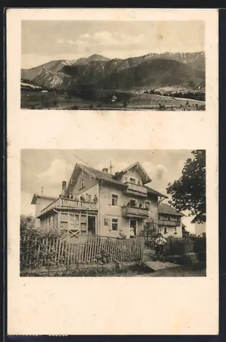 AK Saulgrub /Obb., Hotel Pension Cafe Restaurant von Curt Kiesling