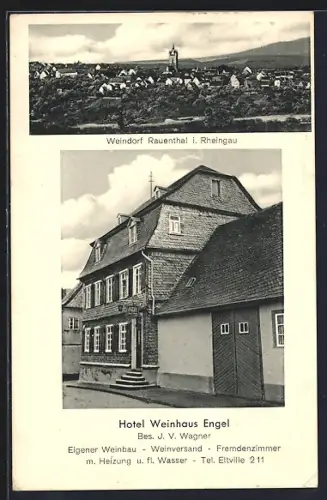 AK Rauenthal i. Rheingau, Hotel Weinhaus Engel, Bes. J. V. Wagner