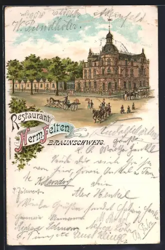 Lithographie Braunschweig, Restaurant von Herm. Felten