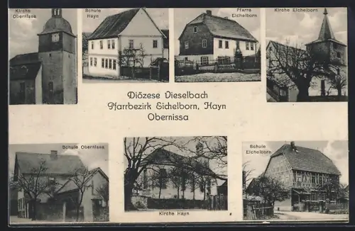 AK Vieselbach, Diözese, Pfarrbezirk Eichelborn, Hayn, Obernissa