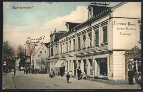 AK Grossröhrsdorf, Mode-Warenhaus von Ferdinand Rösen