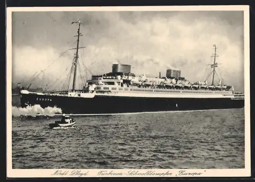 AK Passagierschiff Europa, Nordd. Lloyd Bremen
