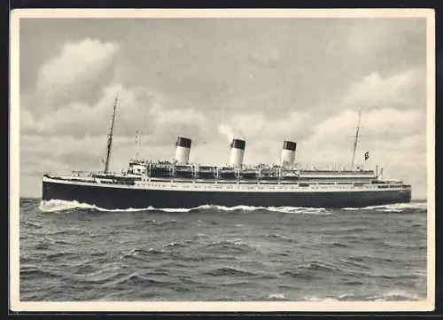 AK Turbinenschnelldampfer Cap Arcona auf See, Passagierschiff